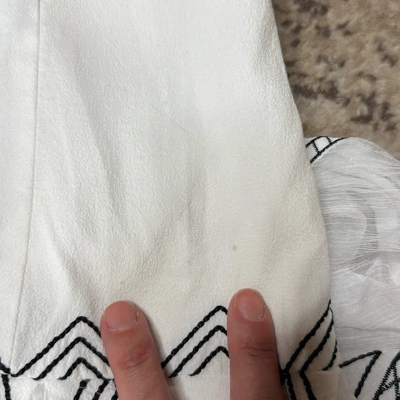 Free People Radiating Angles Strapless Dress - White and Black - Picture 13 of 14